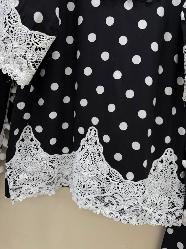 polka dot Pakistani Farshi suits