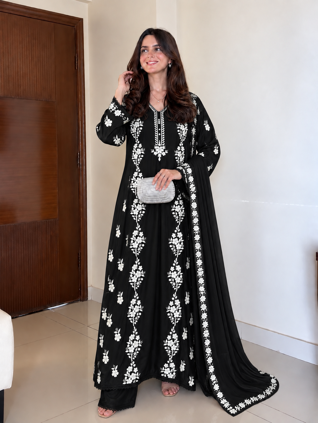 Lucknawi Long kaftan Suits