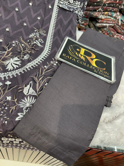 Cotton Embroidered Suit 1326