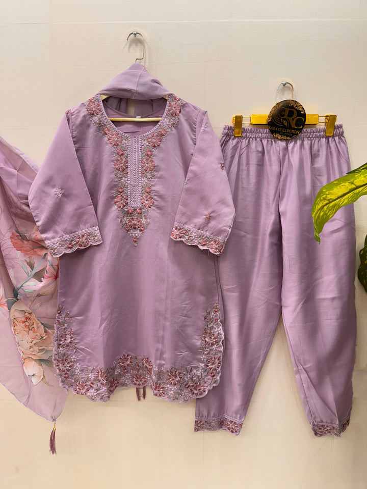 Cotton Embroided suits 005