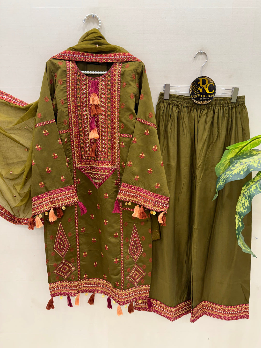 Multi embroidered afgani suits