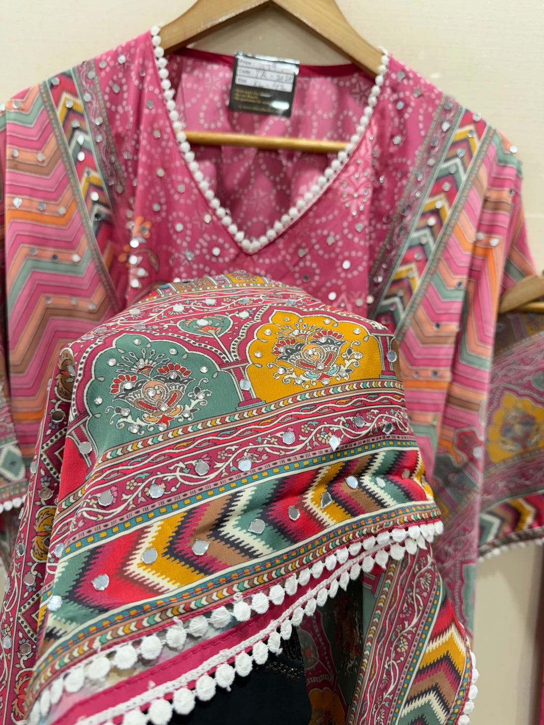 Mirror Work Kaftan Set 2204