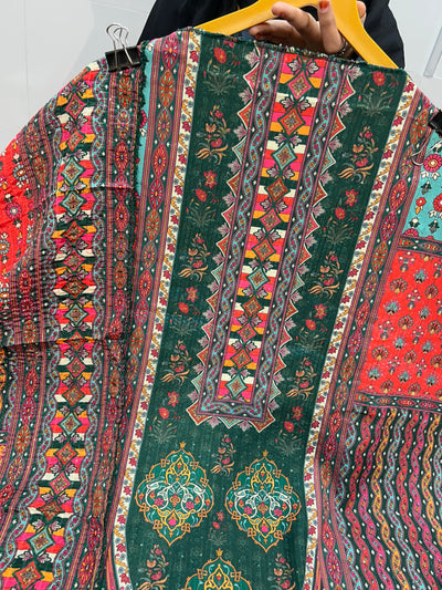 Multi Colour Unstich Suit 322