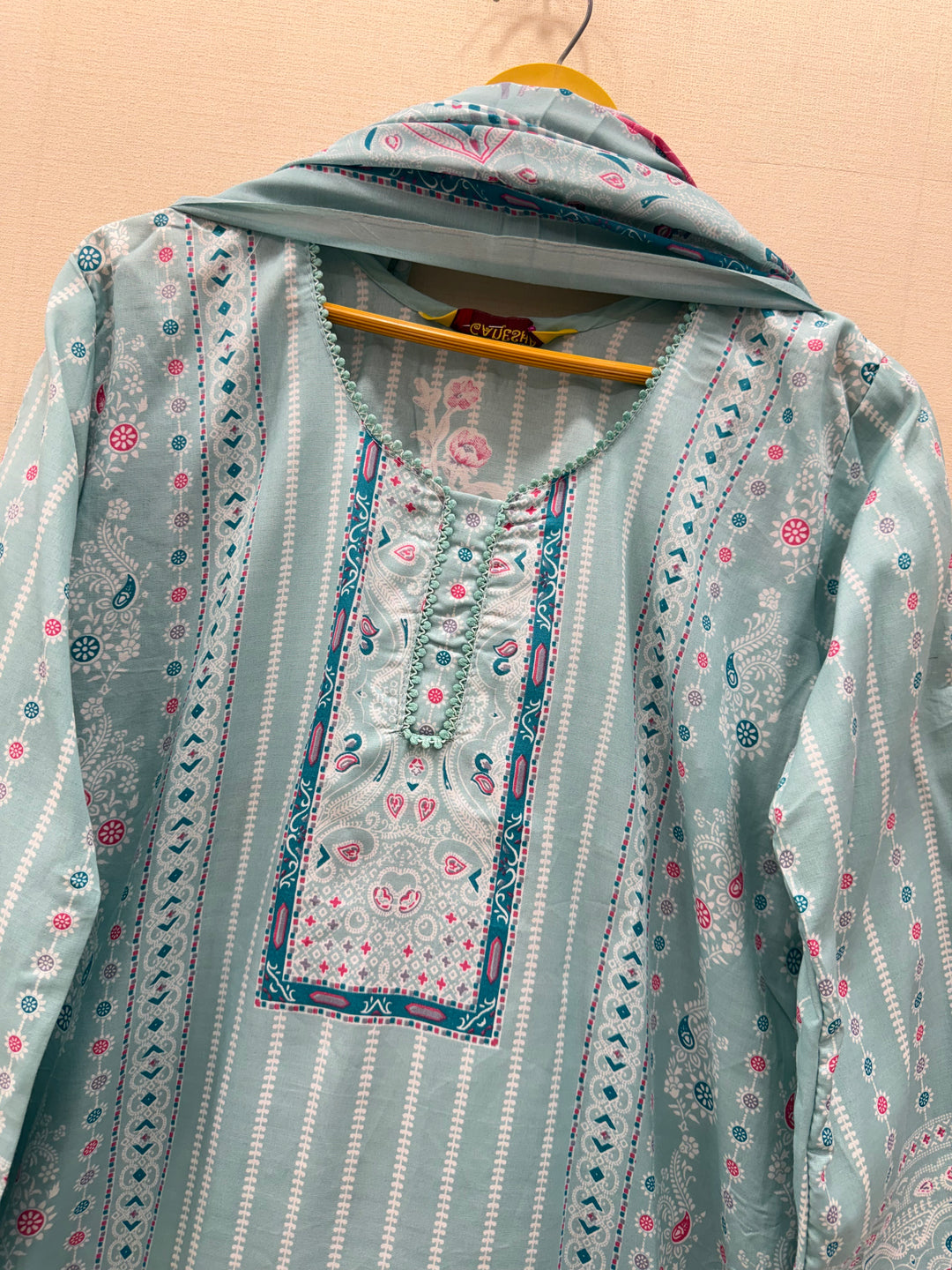 Semi cotton printed suits