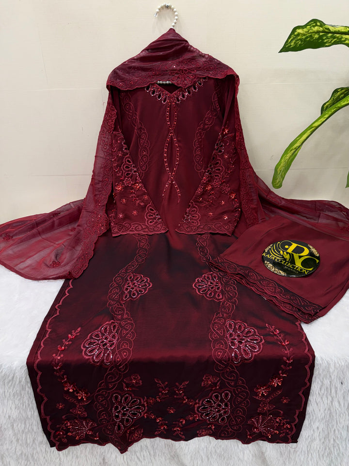 Long cutwork suits