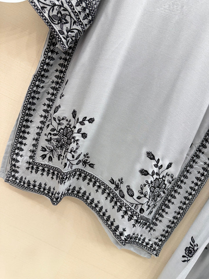 Embroided farshi suits