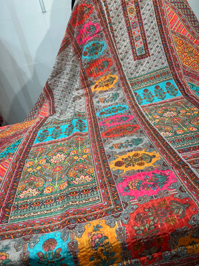 MULTI COLOUR UNSTICH SUIT 2085