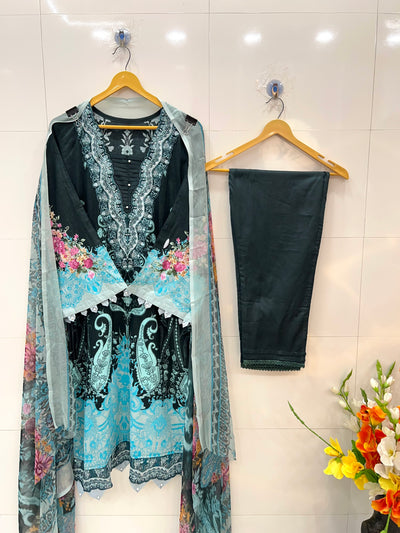 Pakistani pearl embellished suits 2745