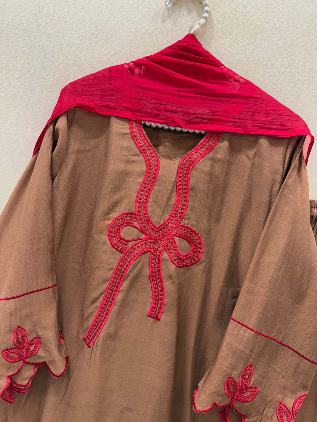 Bow Embroidered Suits
