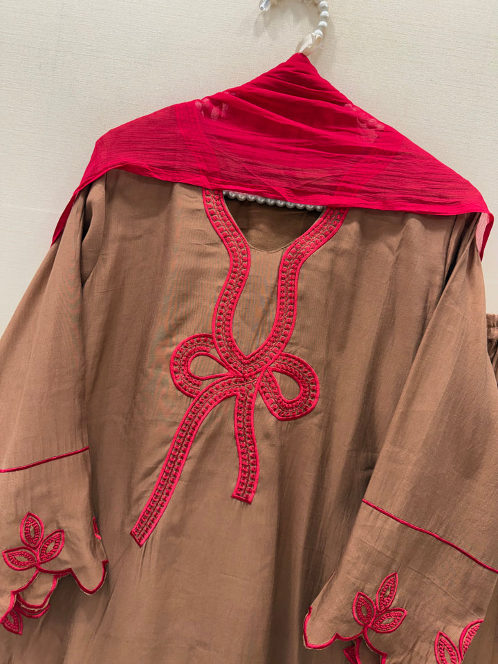 Bow Embroidered Suits