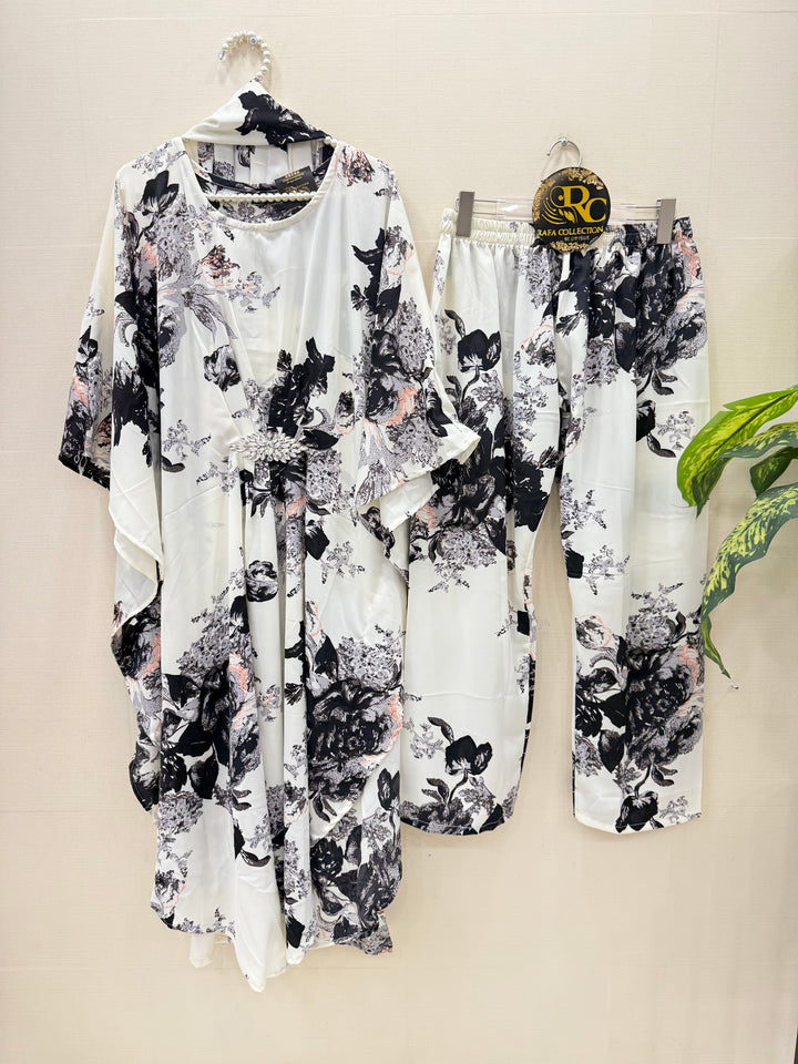 Imported Long kaftan Co-ord sets 3197