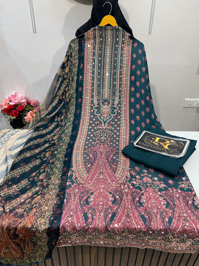 Muslin mirror work suit 1805