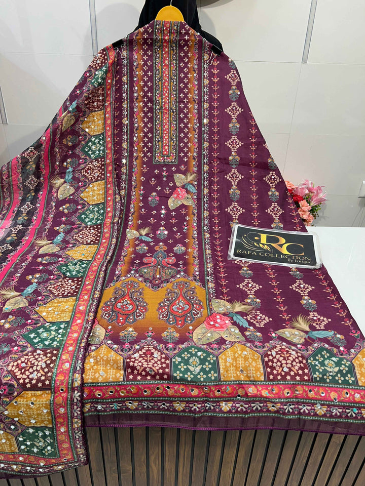 Organza Mirror Work Suit 5033