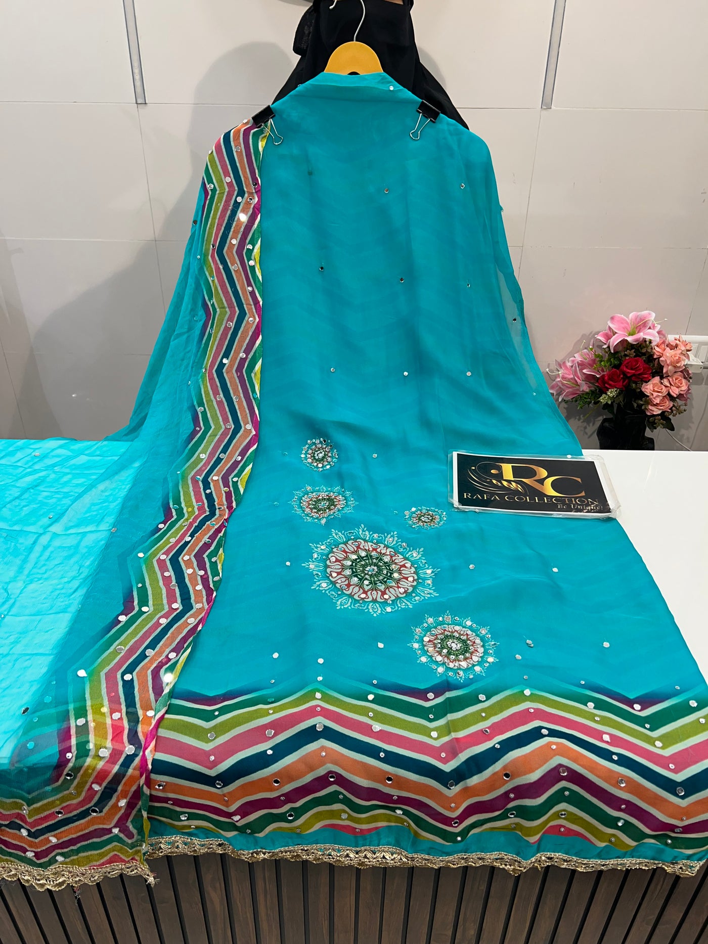 Mirror Work Unstitched Suit 1777