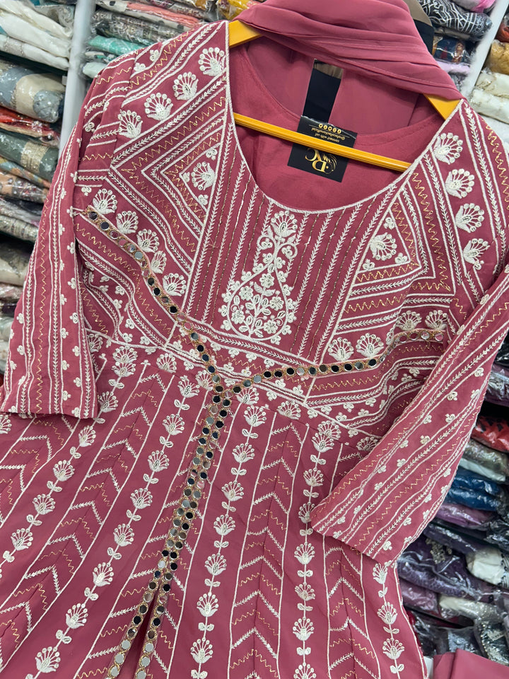 Georgette cut work suits 2847