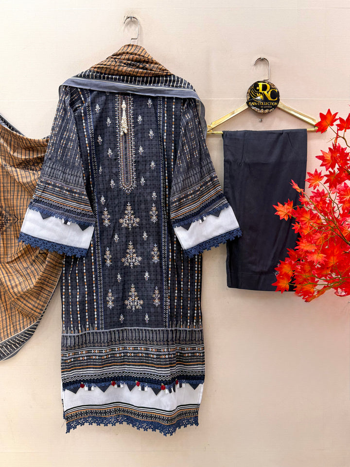 Cotton Embroidered Suits