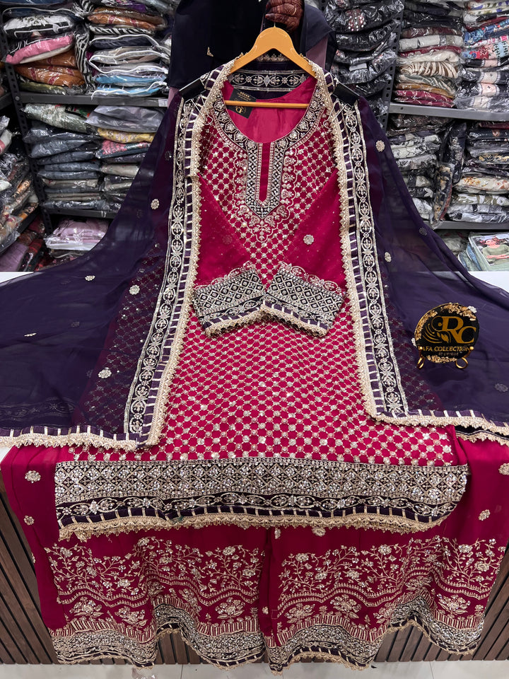 Dual color garara suit 2791
