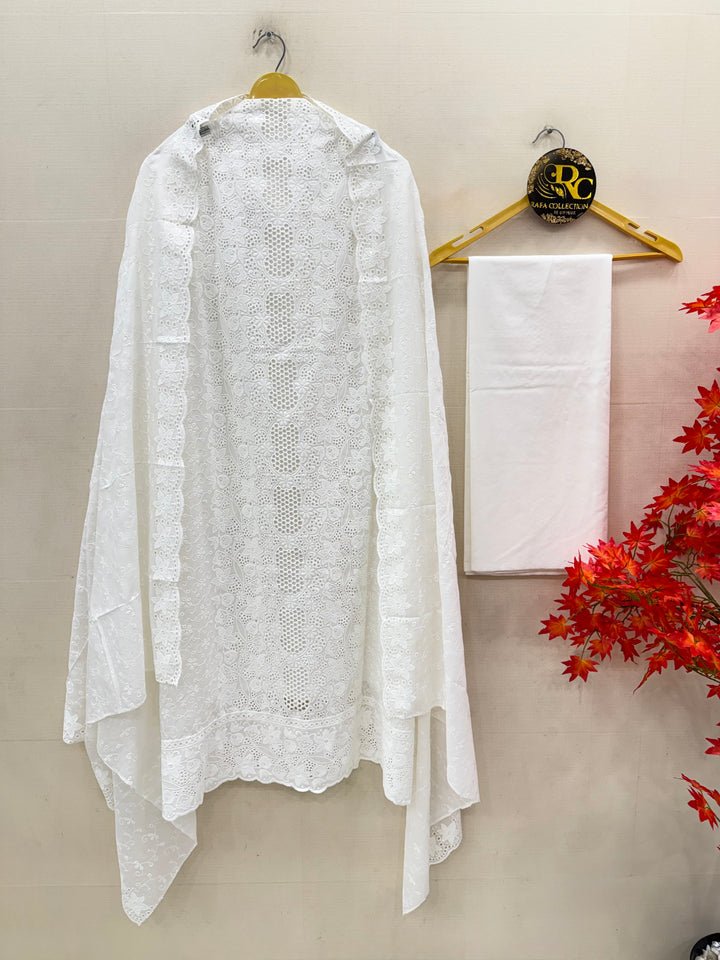 Cotton chikankari unstitched suits