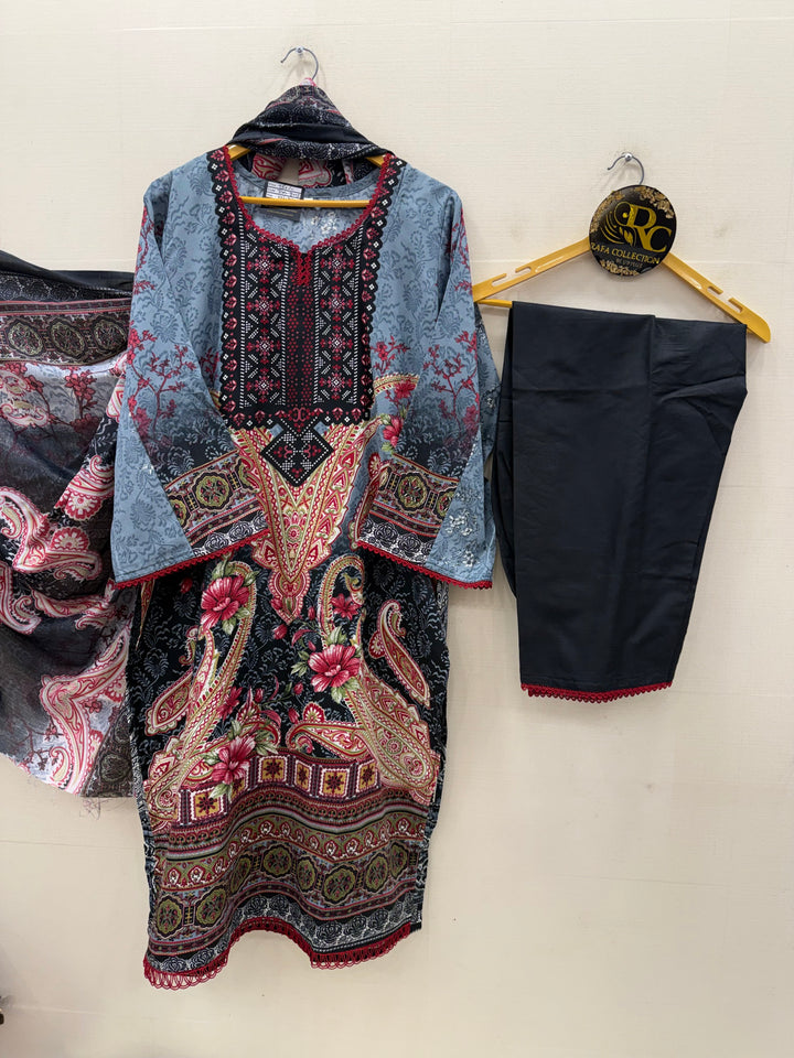 Cotton printed suits 8005