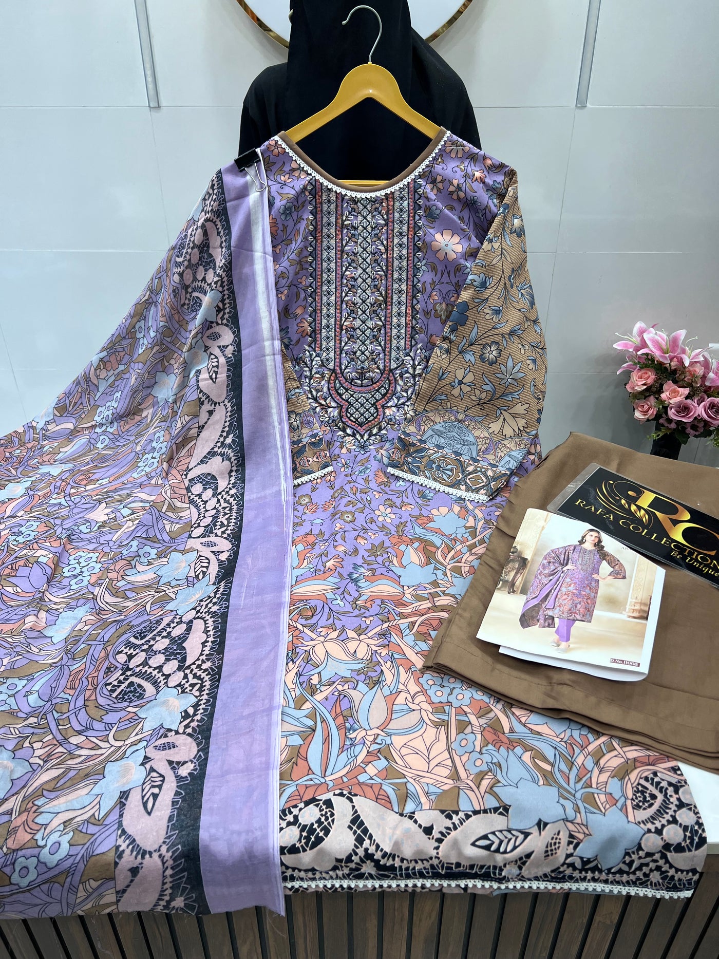Semi Cotton embroided suits 2115