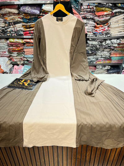 Imported pleated dresses 671