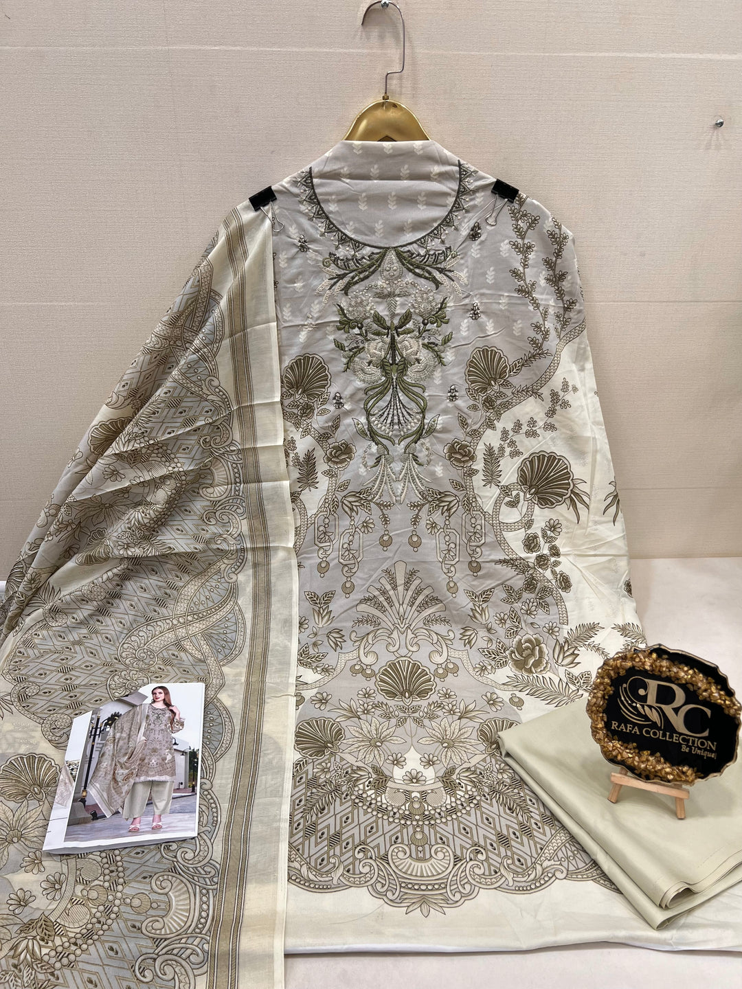 Cotton printed unstitched suits