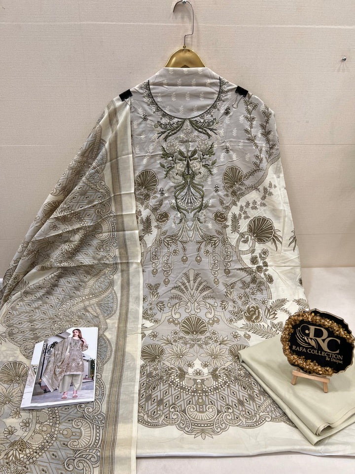 Cotton printed unstitched suits