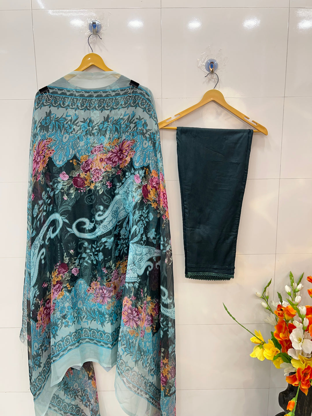 Pakistani pearl embellished suits 2745