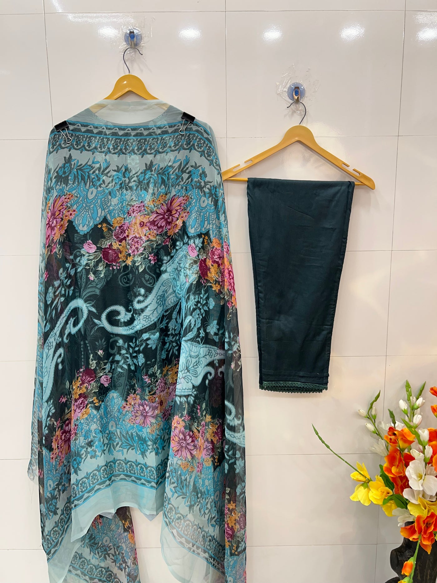 Pakistani pearl embellished suits 2745