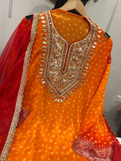 Bandhani gotta work suit 1985