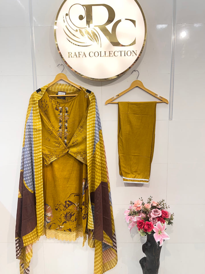 Cotton embroided suits 2612