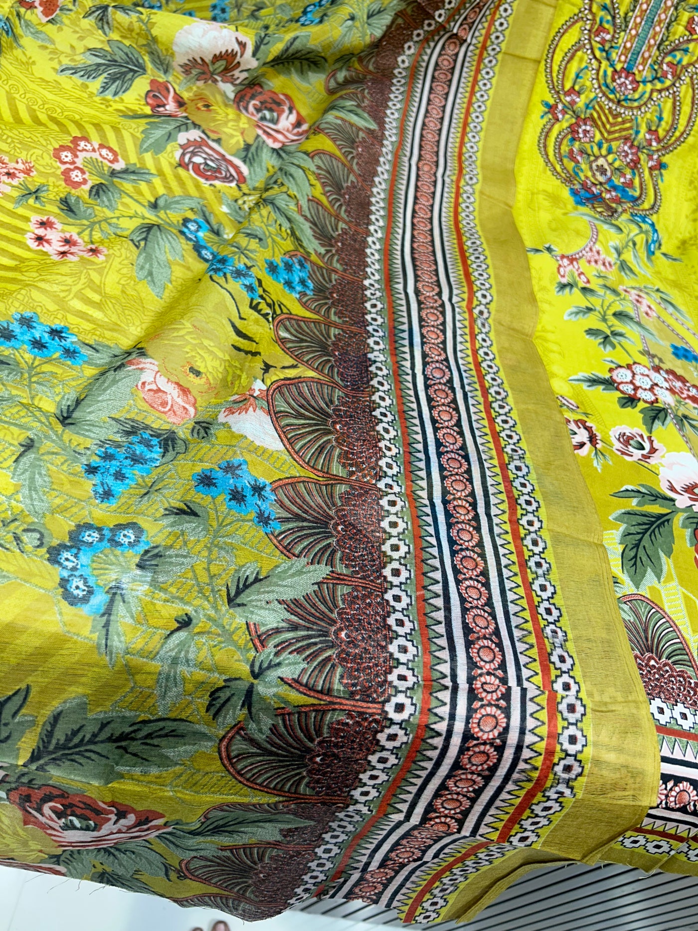 Semi Cotton embroided suit 1541