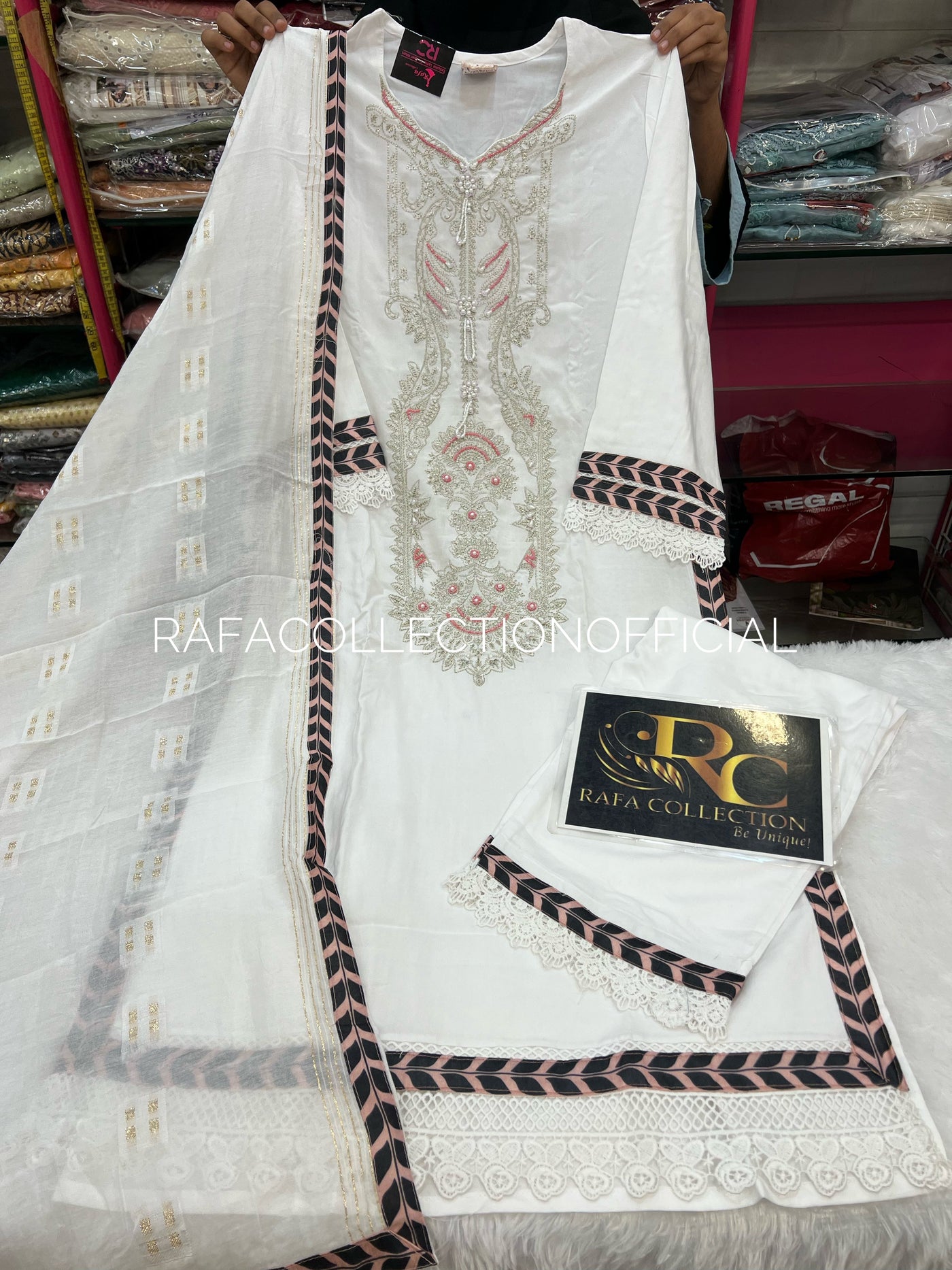 Handwork karachi suit 546
