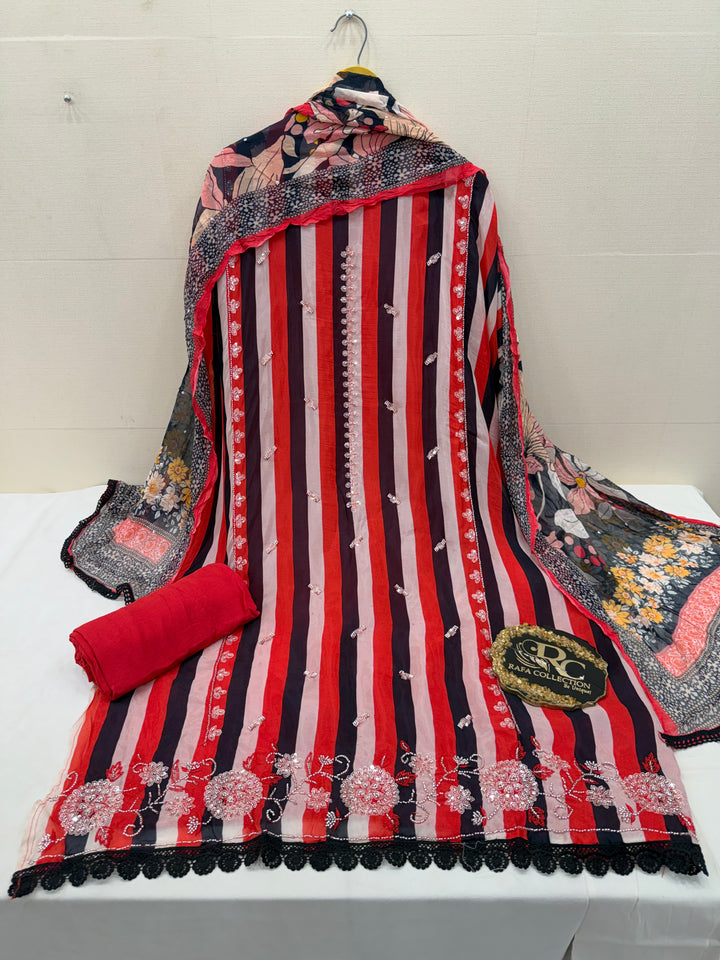 Organza Handwork suits