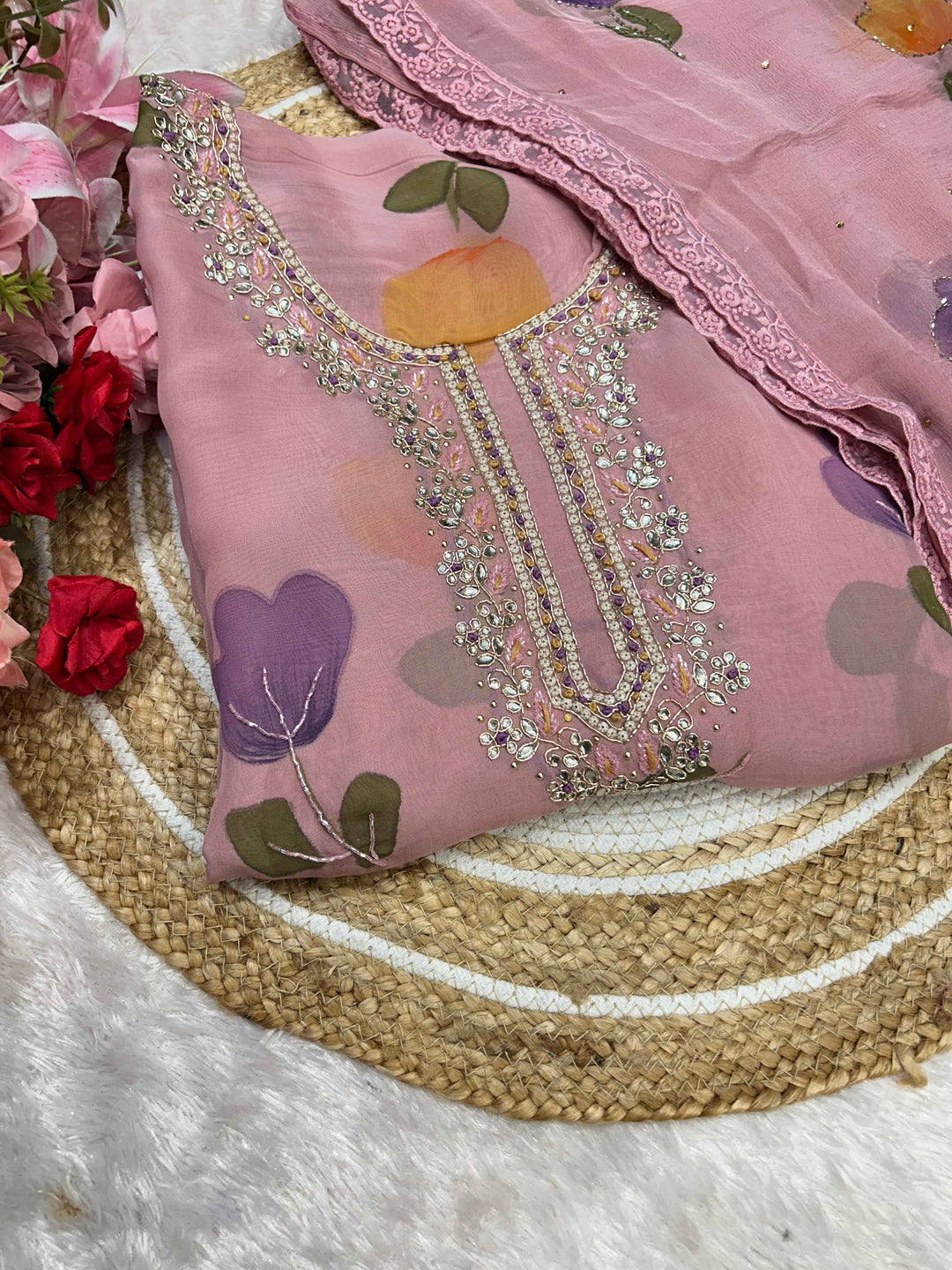 Organza unstitch suits 2249