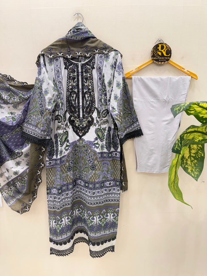 Pakistani cotton embroidered suits