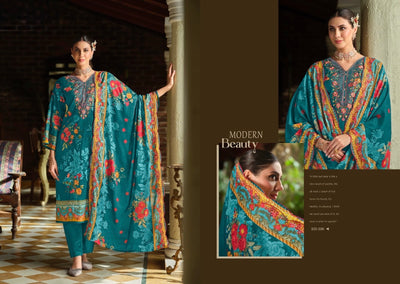 Cotton embroided dupatta collection 1707