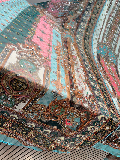 MIRROR WORK UNSTICH SUIT 1703
