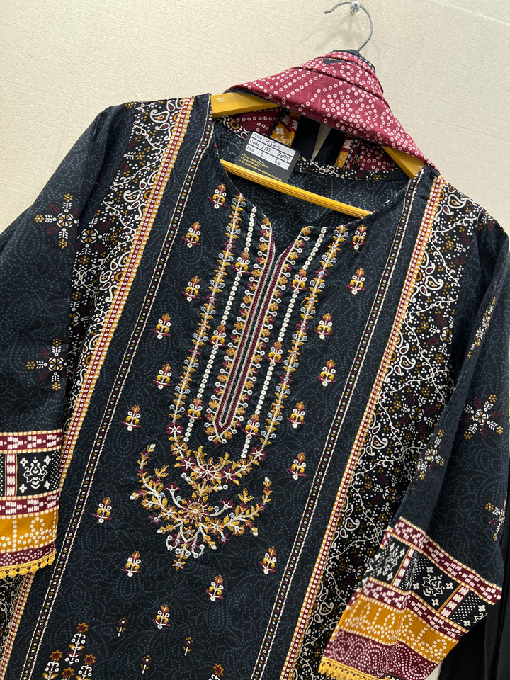 Semi Cotton embroidered suits