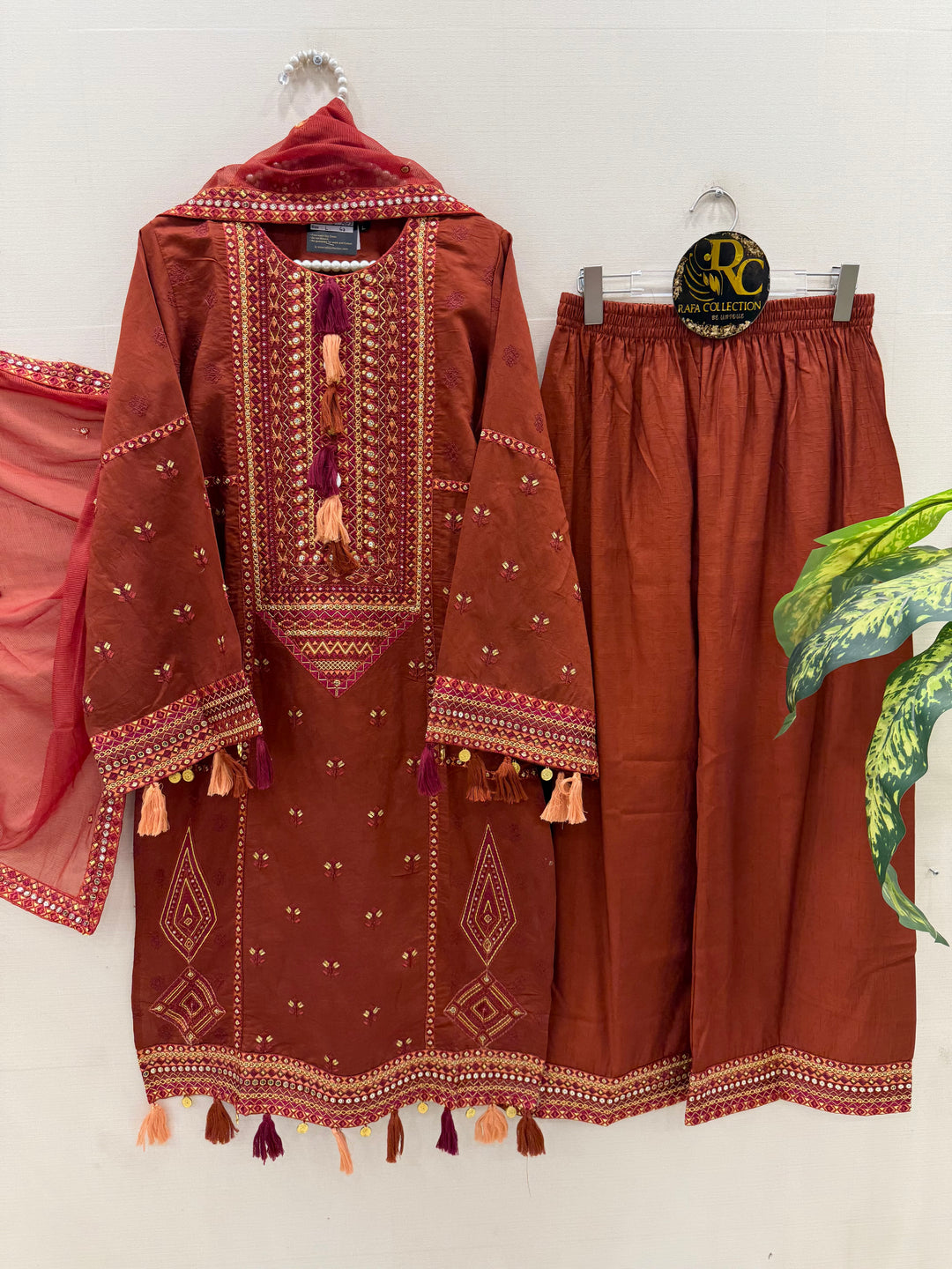 Multi embroidered afgani suits