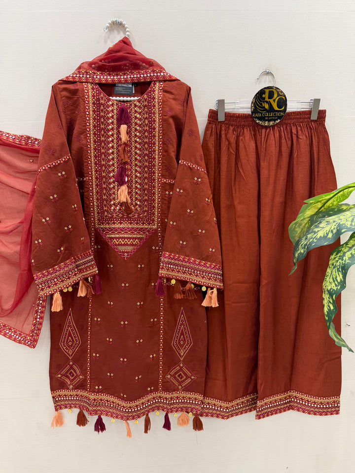 Multi embroidered afgani suits