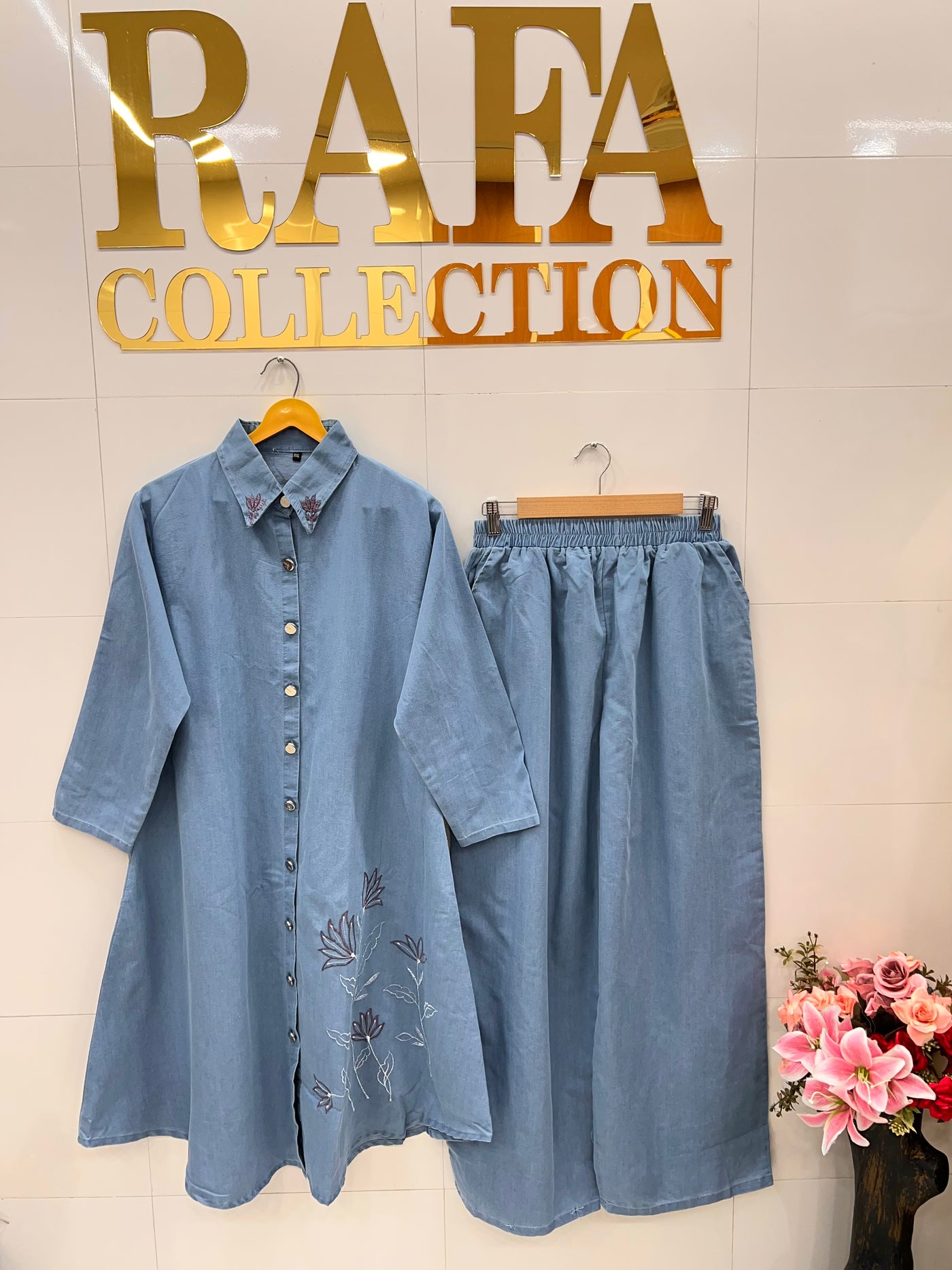 Denim Embroided Co-Ord Sets 2774