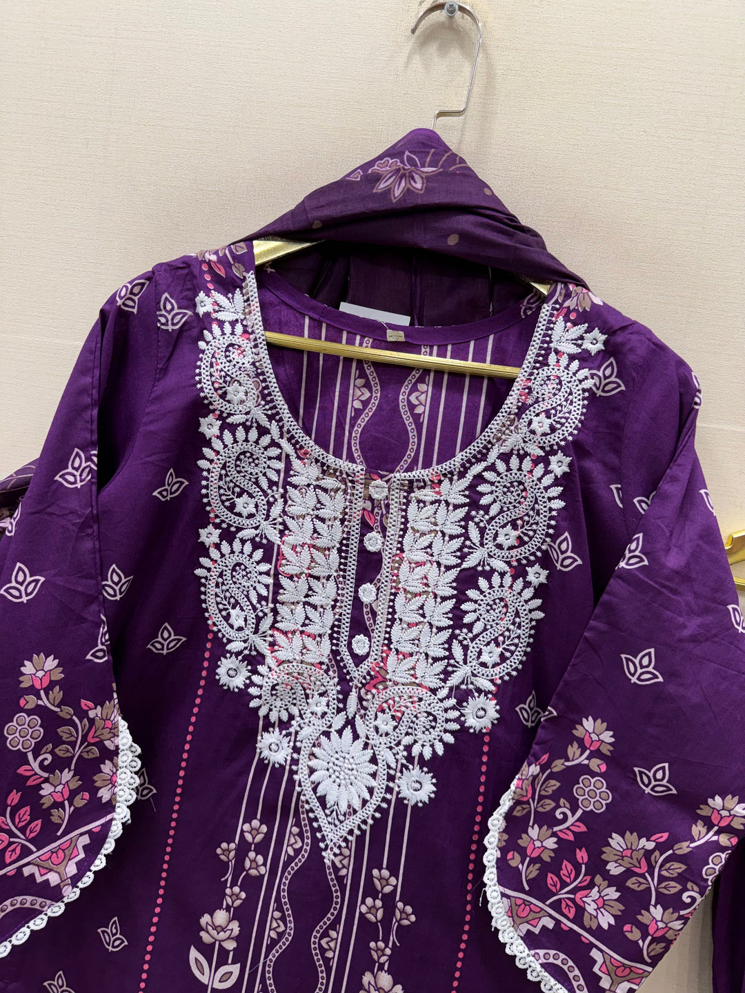 Cotton lakhnawi ready to wear suits