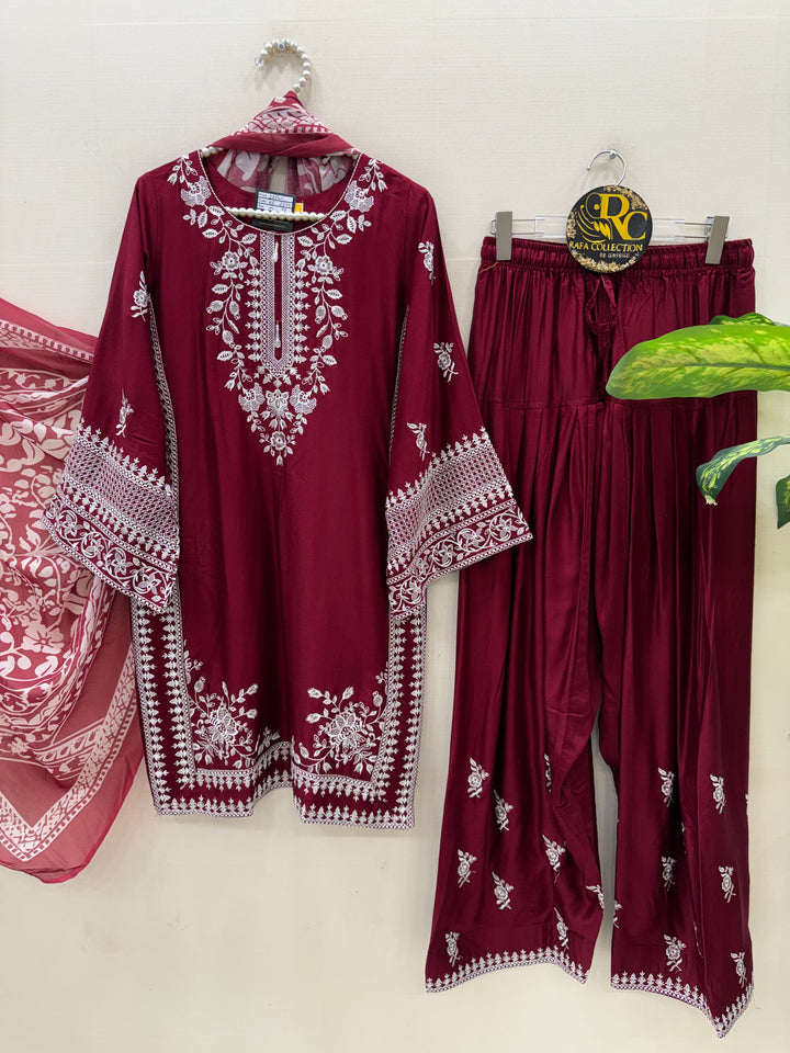 Embroidered Farshi Salwar suits