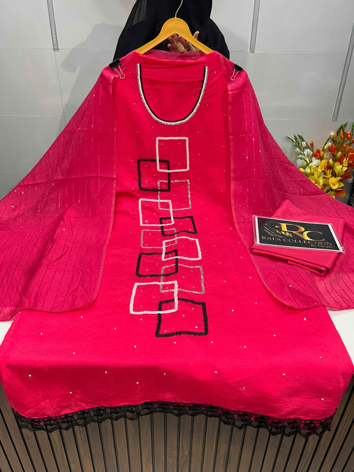 Cotton Handwork Suit 1409