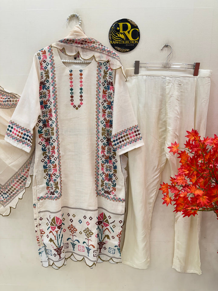 cotton embroidery suits