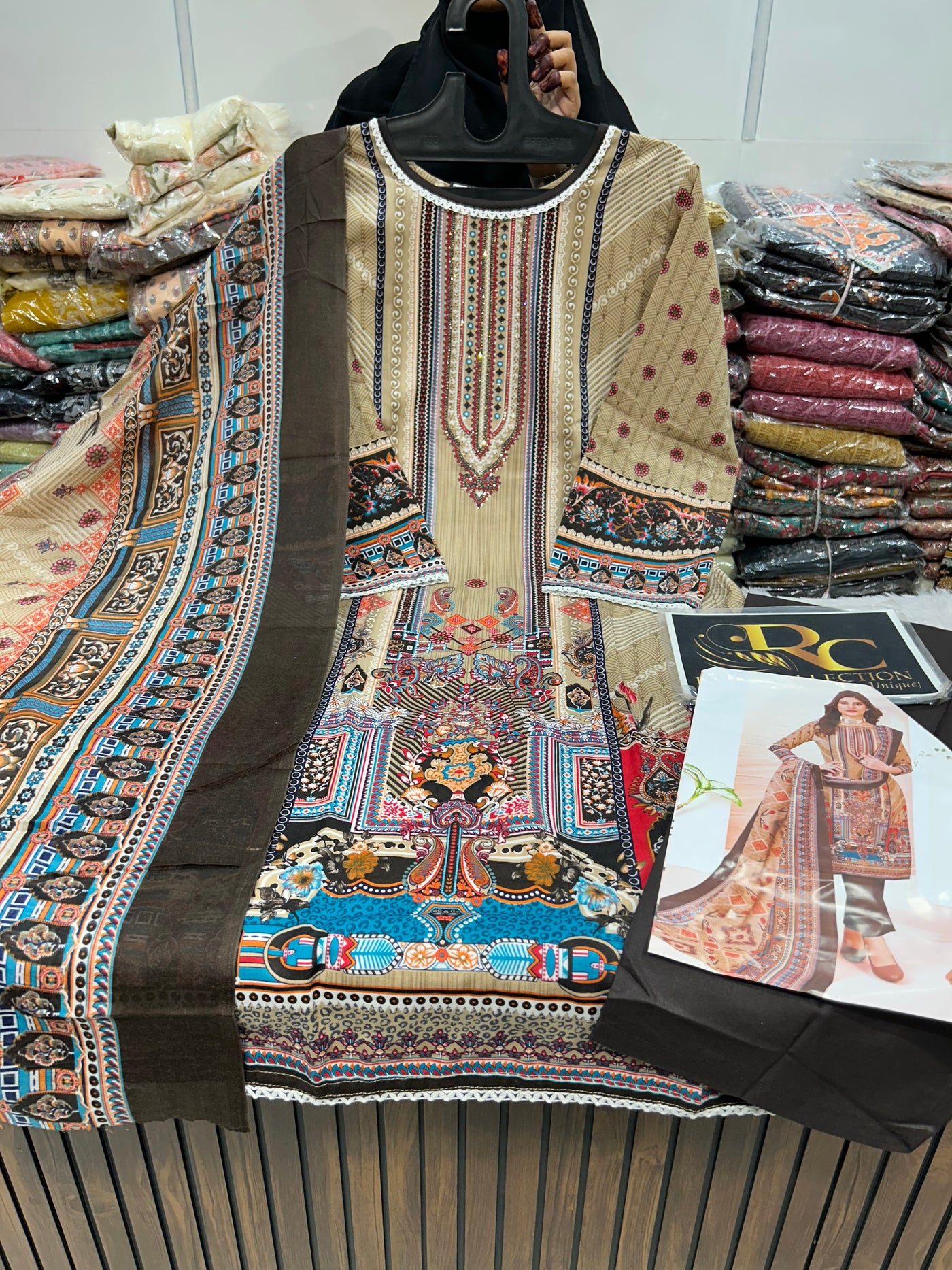 Pakistani printed Ready Made Suit 1358