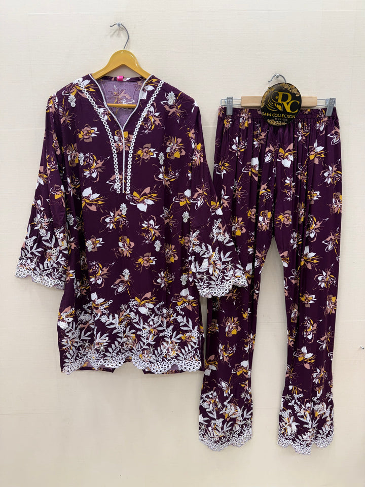 Rayon Embroidered Co-ord sets