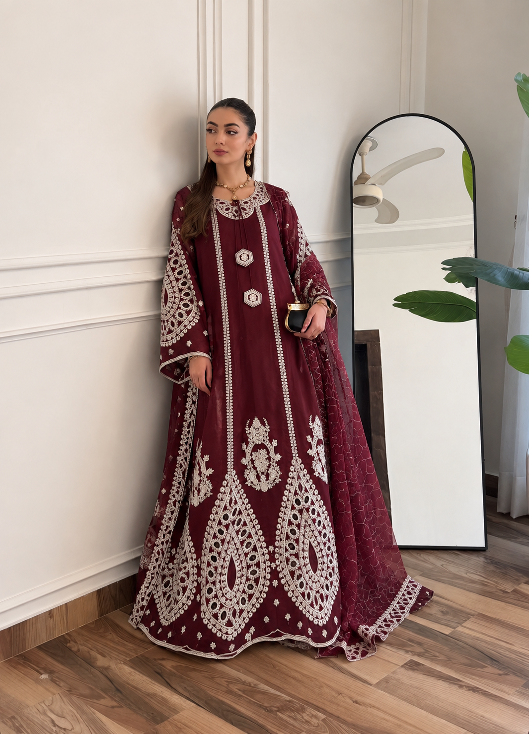 Premium cutwork long suit