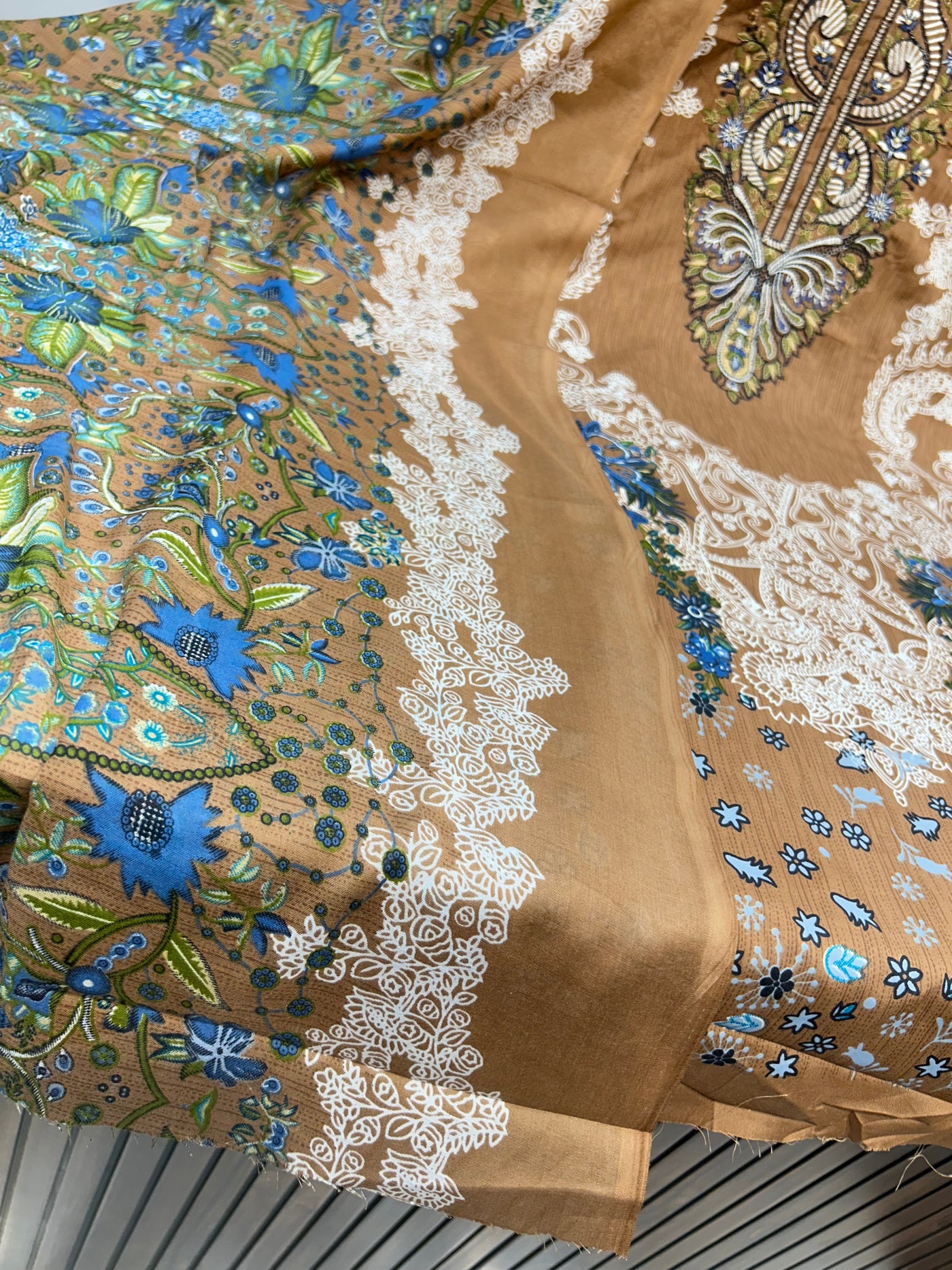 Semi Cotton embroided suit 2102